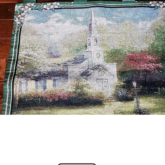 Thomas Kinkade As For Me & My House Tapestry - Picture 4 of 6
